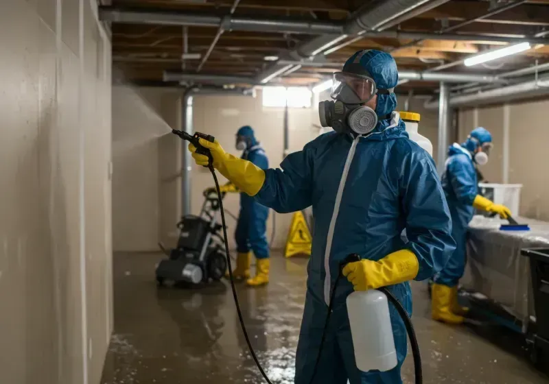 Basement Sanitization and Antimicrobial Treatment process in North Lindenhurst, NY