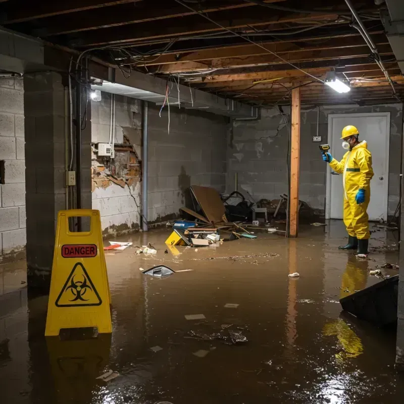 Flooded Basement Electrical Hazard in North Lindenhurst, NY Property